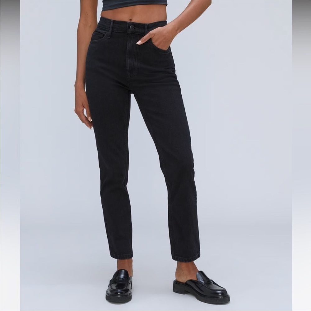 NEW NWT  Everlane The Original Cheeky Jean organic cotton black crop